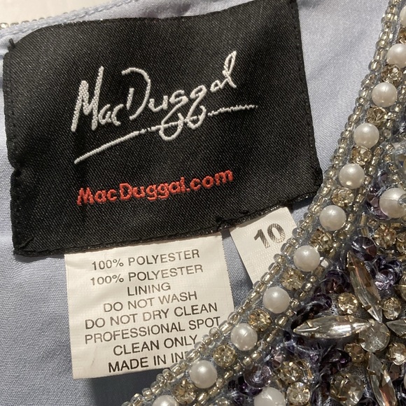 ⭐️⭐️ MAC DUGGAL EMBELLISHED SLEEVELESS HIGH NECK MIDI DRESS NWOT 10 - Picture 12 of 13